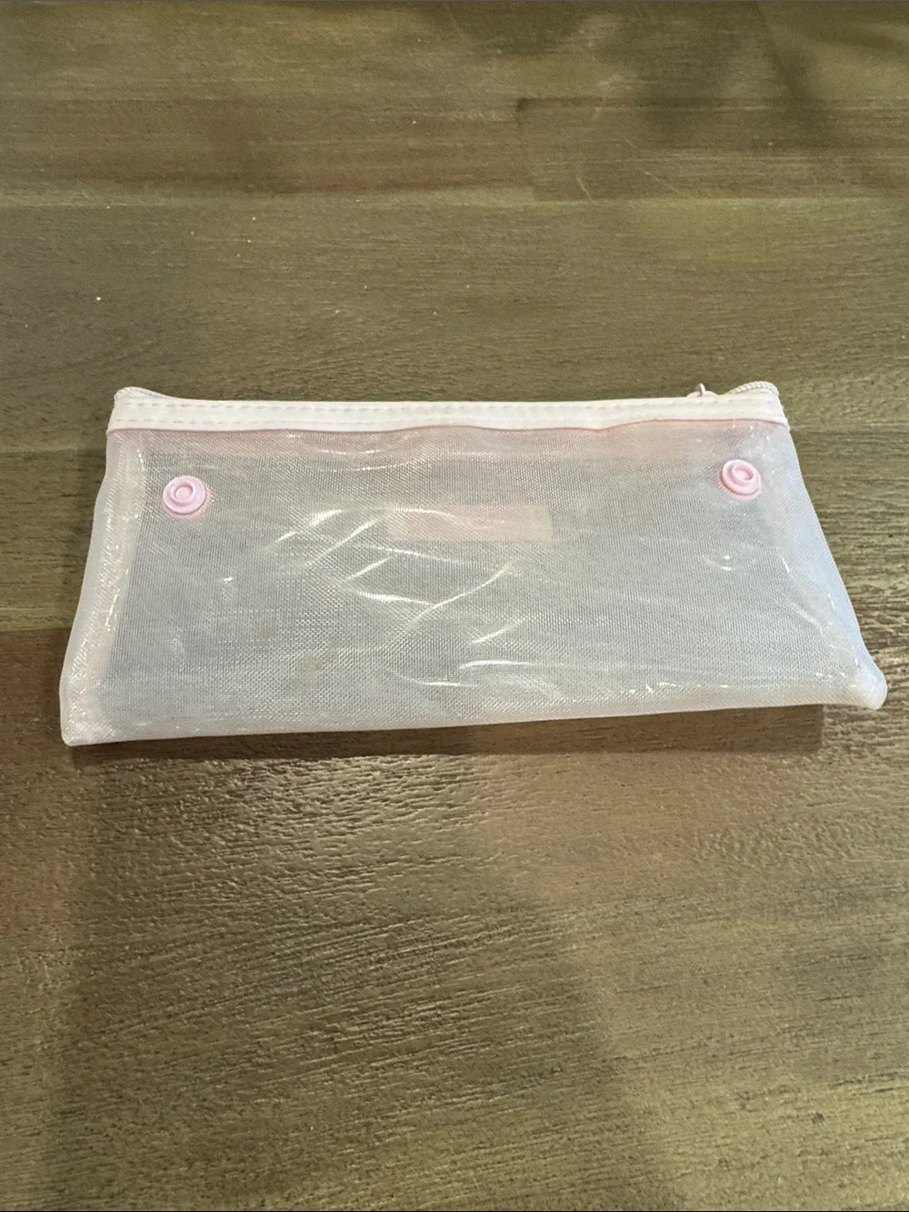 Victoria's Secret Pink Clear Mesh Cosmetic Pouch